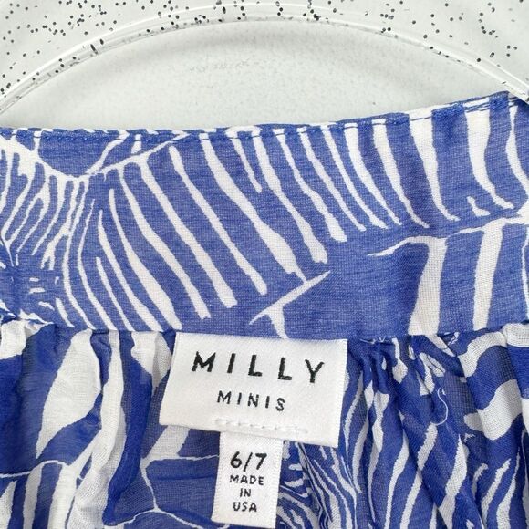 MILLY MINIS | Blue & White Animal Zebra Print Tunic Top Youth Girl’s Size 6/7 - Picture 6 of 8